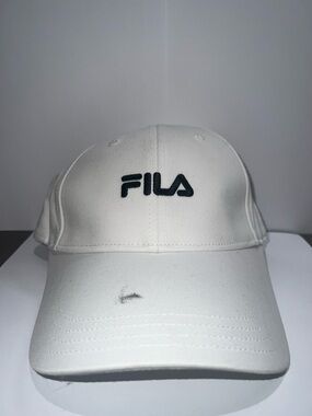 Fila White Cap with Black Logo